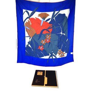 NOS w tag Vintage Gres 1 Rue De La Paix Paris Silk Hand Printed Scarf